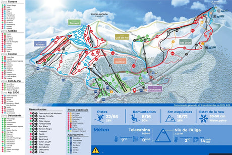 Mapa pistas La Molina - -CaranvaSports - temporada 2026
